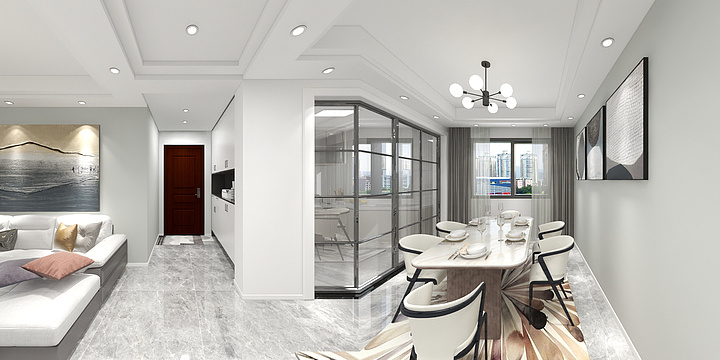 金安设计-金山125平方-装修设计方案