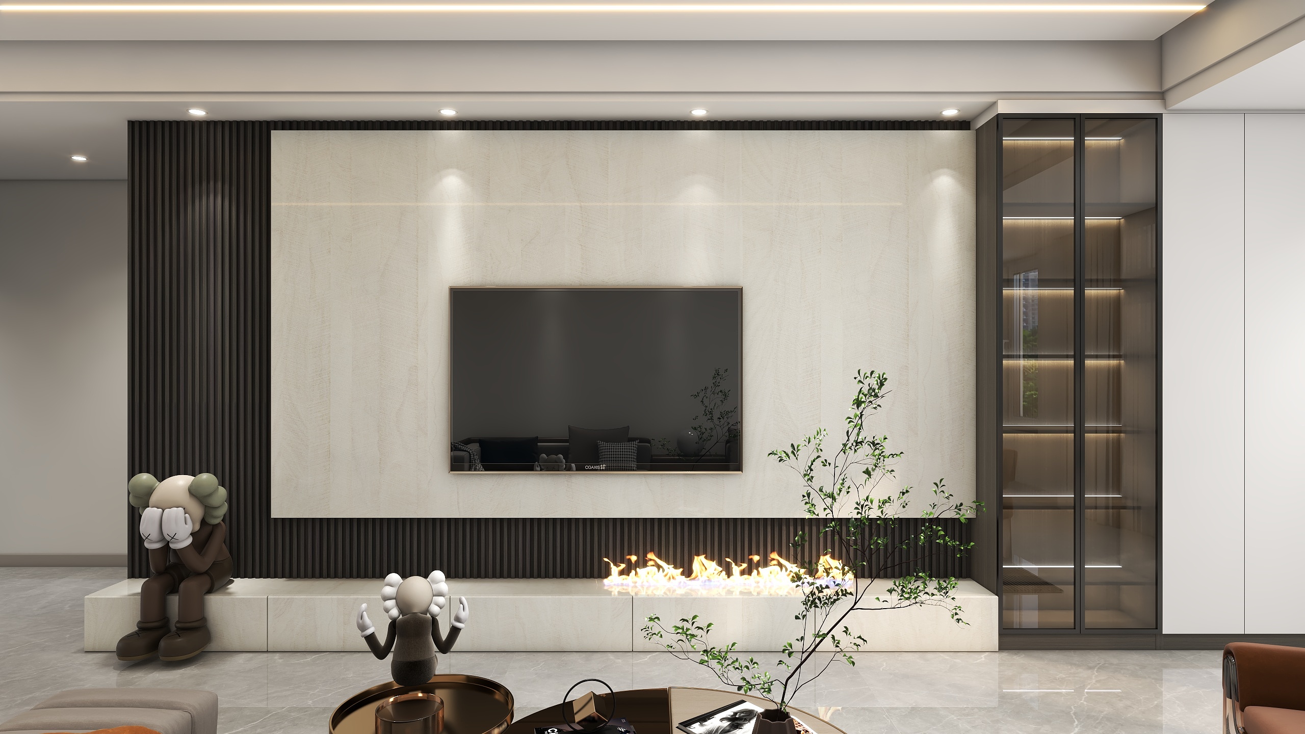 向阳空间表现-君悦府129㎡3室 现代-轻奢-装修设计方案