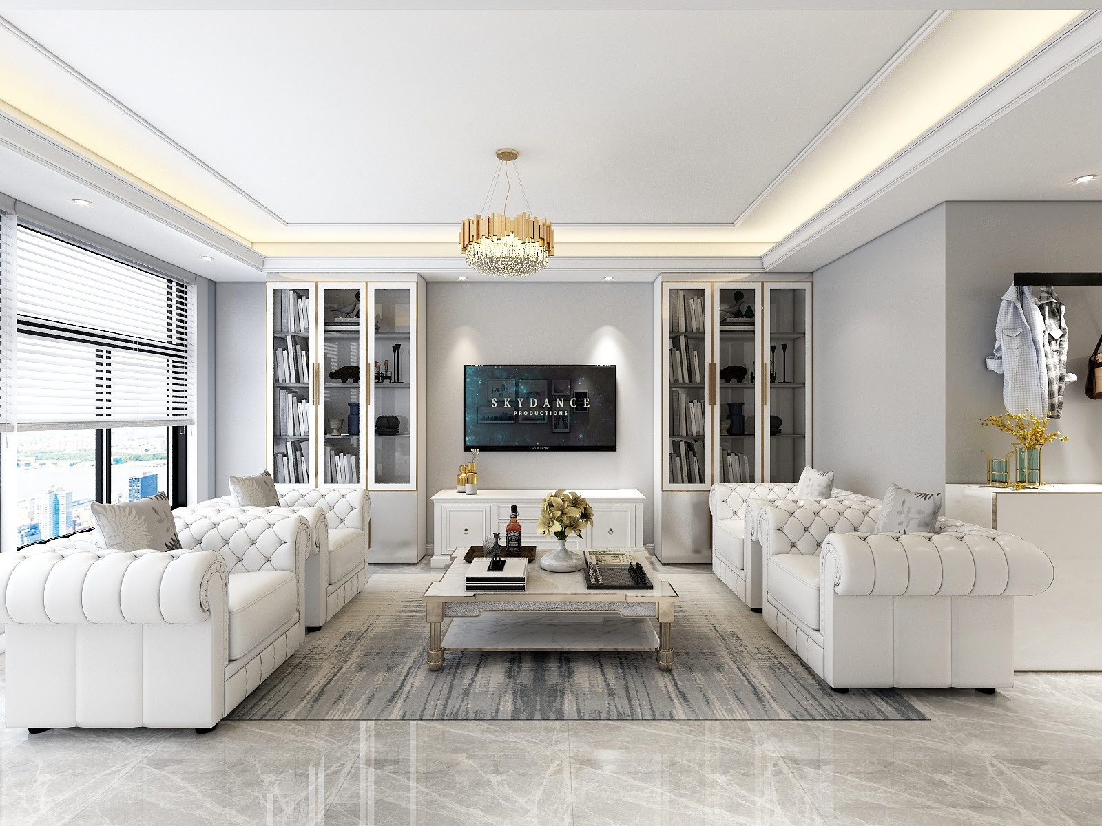 100元设计方案-118平米现代简约风格两室装修效果图