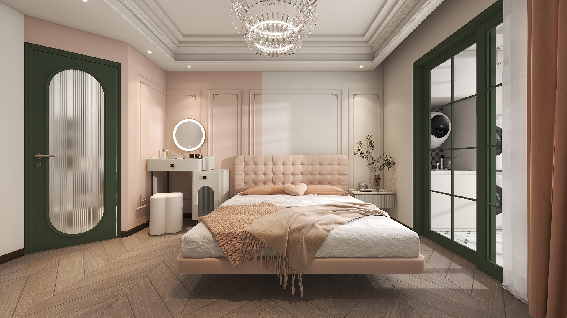 设计师1朱工-法式奶油风装修效果图