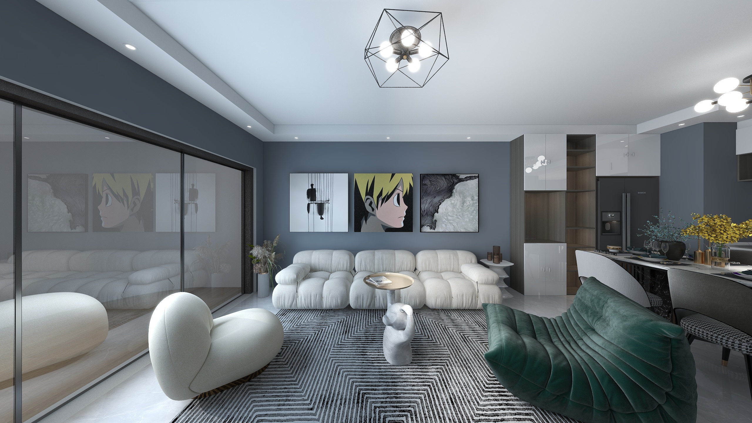 诺贝尔瓷砖刘设计-保利东湾51㎡-装修设计方案