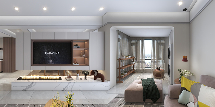 惠州大陈-德信海德公园83.00㎡A2’3室2厅1卫1厨-装修设计方案