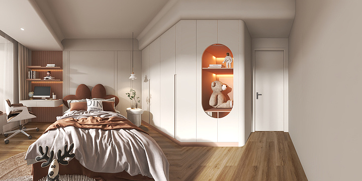 全案整装设计-王工-11.2橙色儿童房-装修设计方案