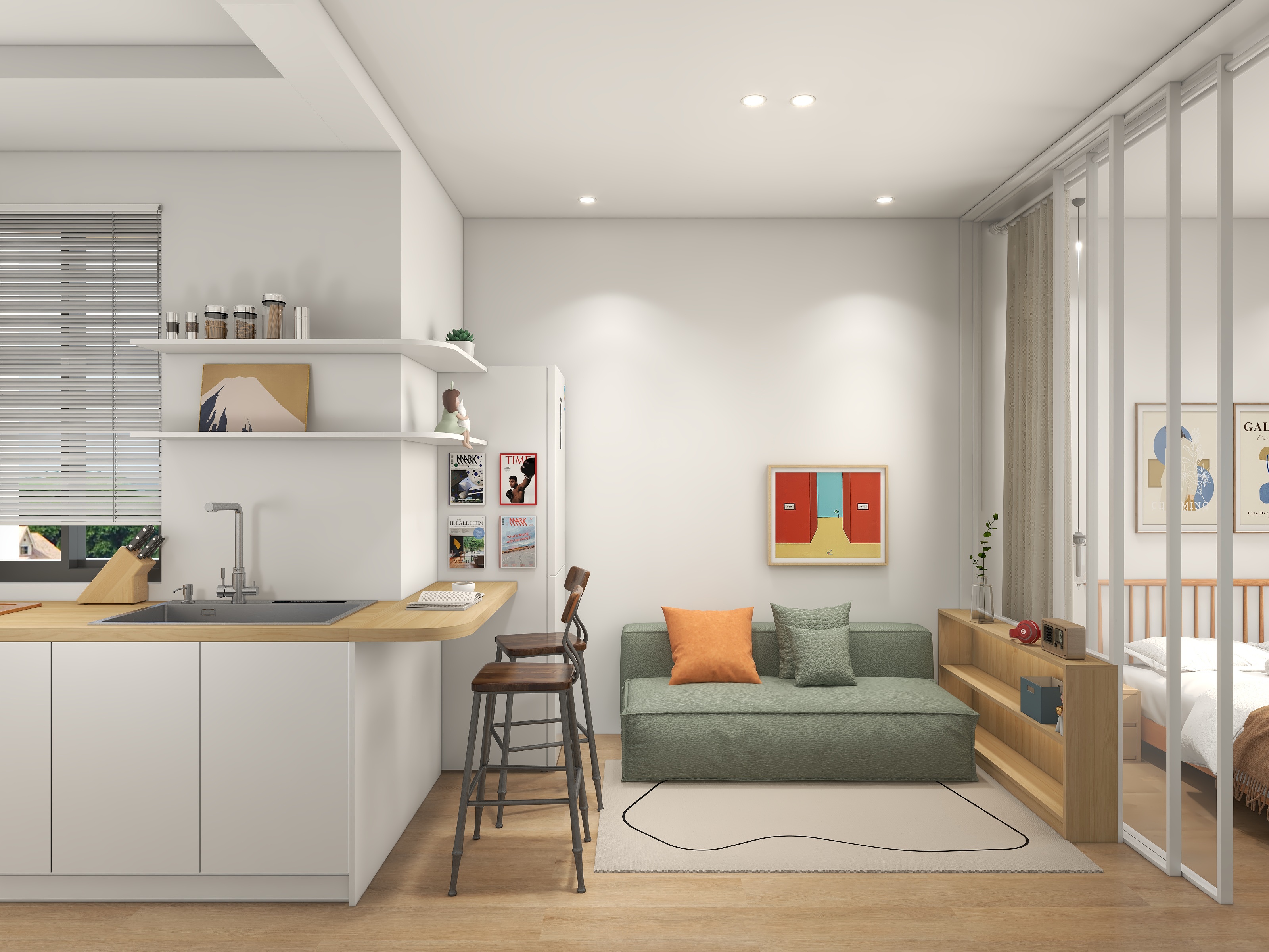 hello2042-41平一室一厅一厨一卫-装修设计方案