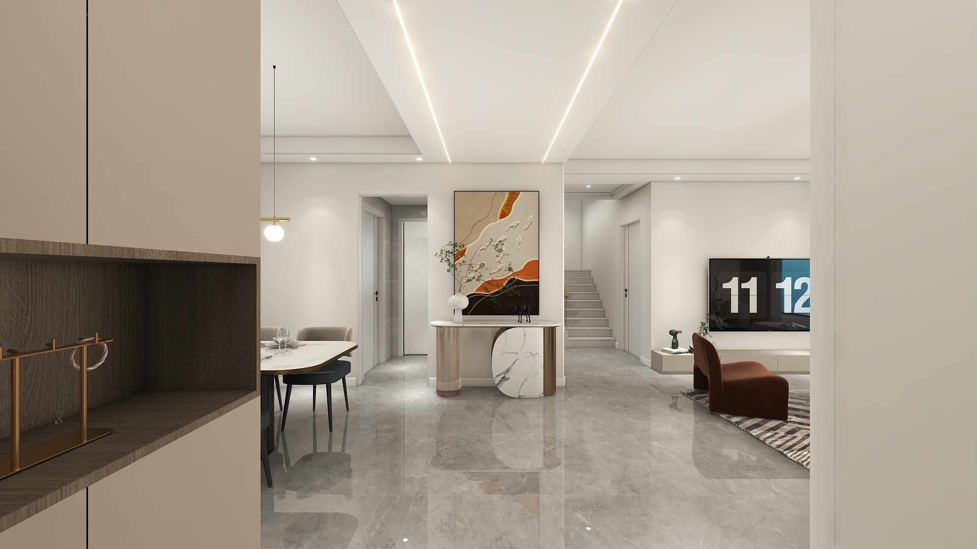 Wuyihe-恒业怡和庄园现代简约121㎡4室-装修设计方案