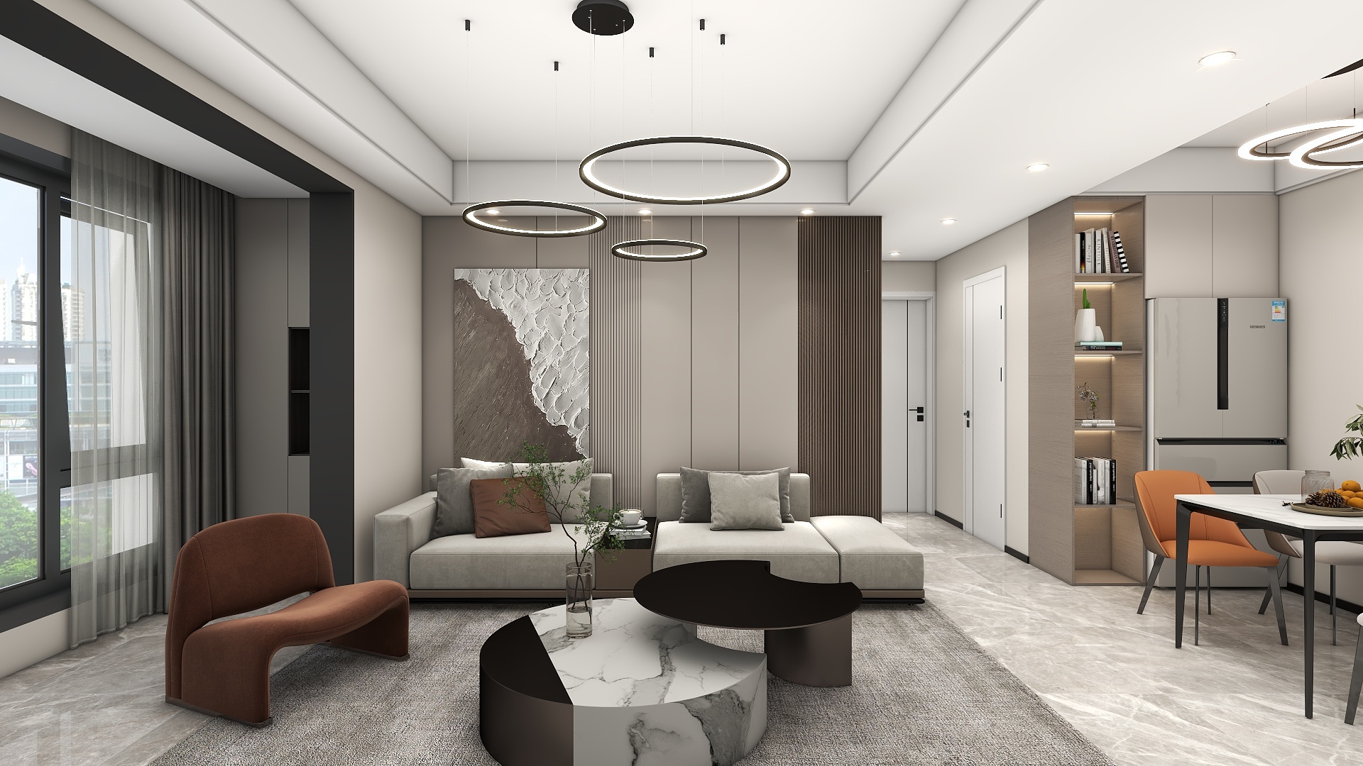 星空设计500-116㎡现代简约4室装修效果图