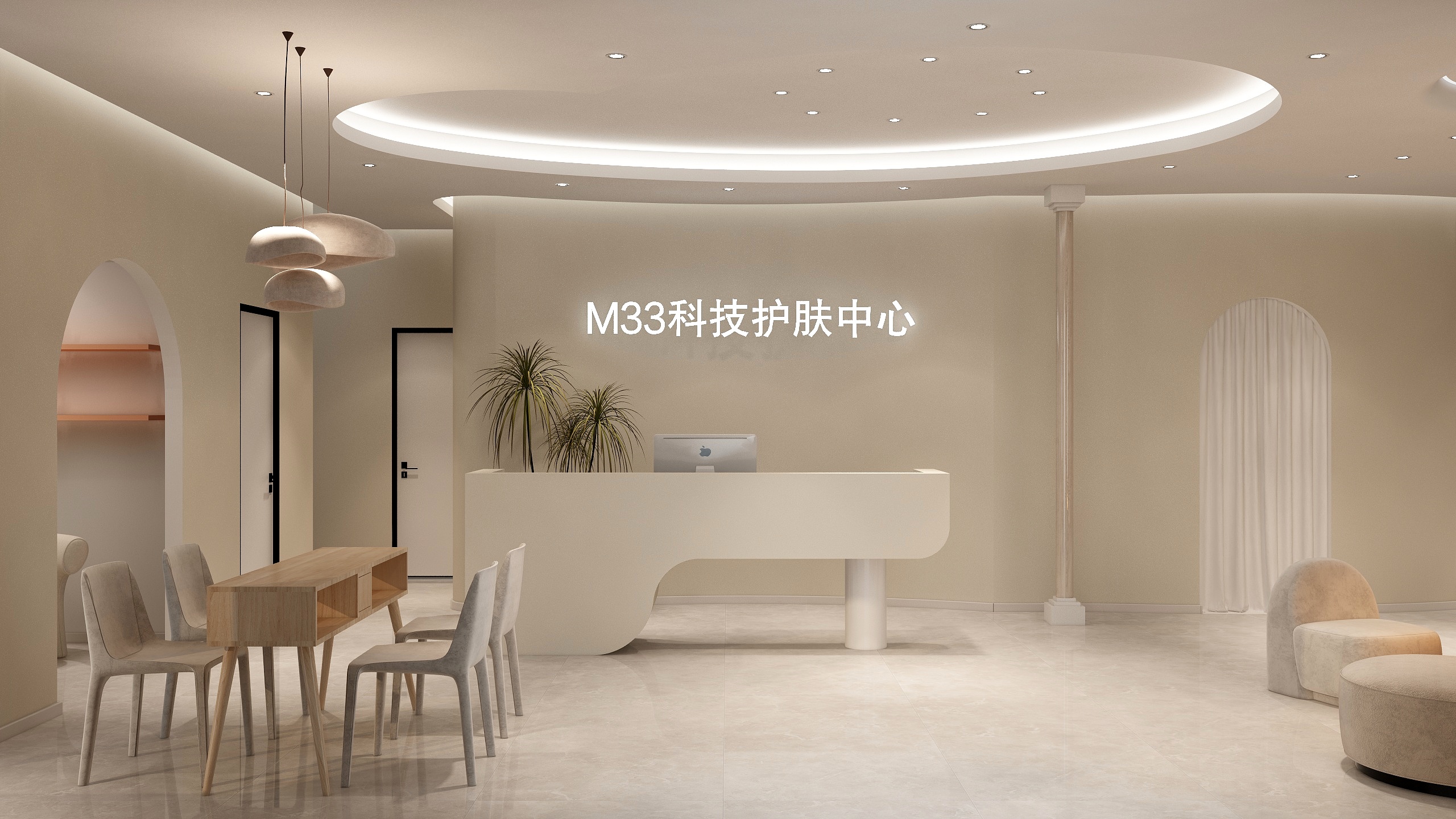 伊凡c-美容院-装修设计方案