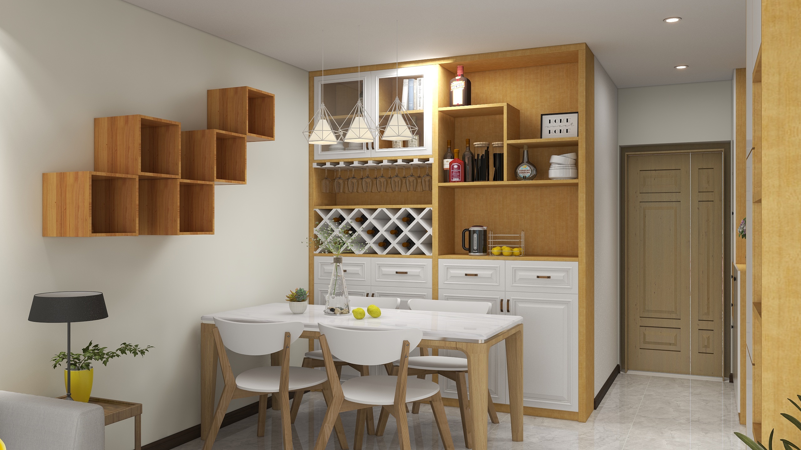 若然装饰设计工作室-德信海德公园83.00㎡A2’3室2厅1卫1厨-装修设计方案