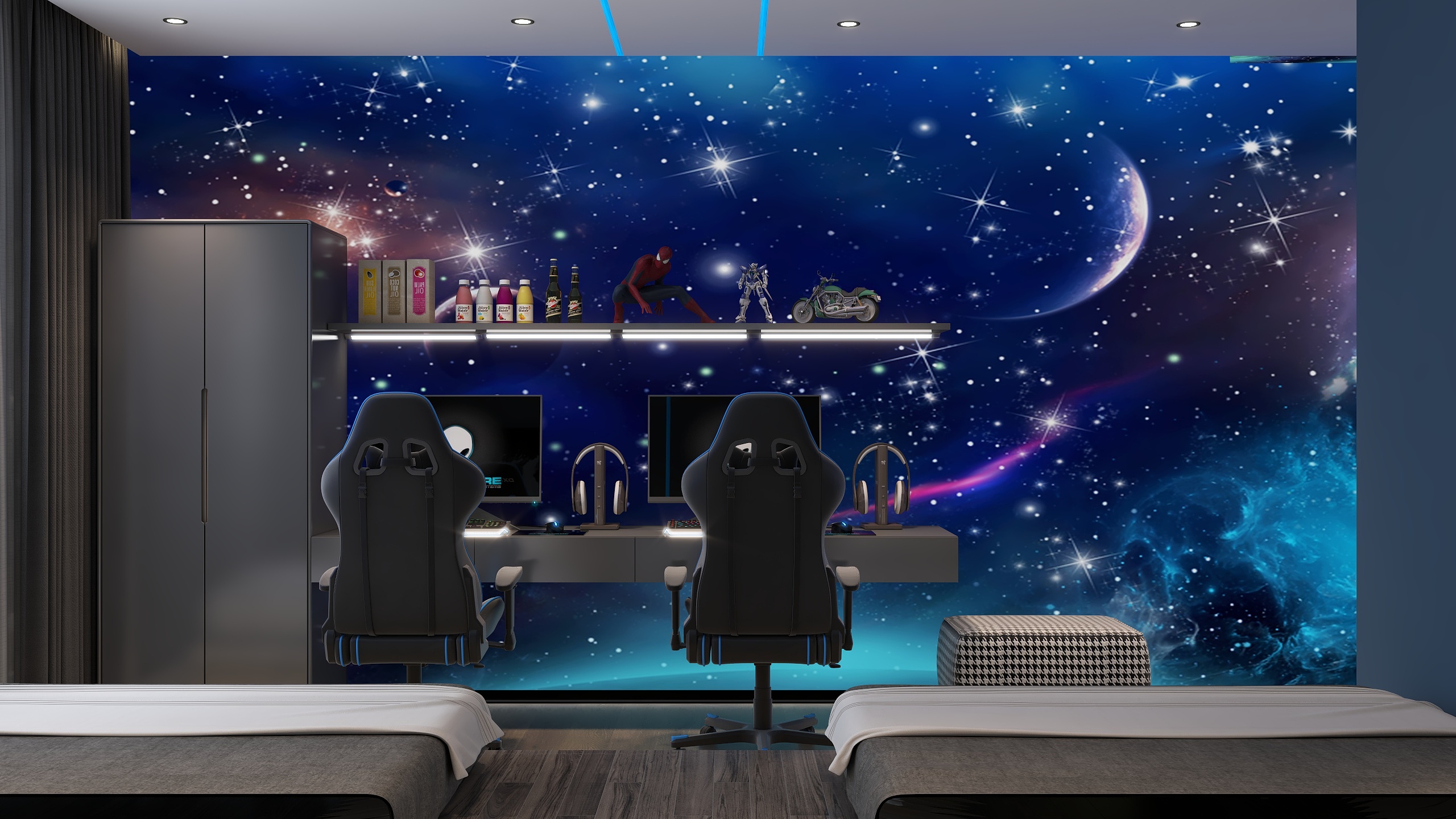 YM徐工设计-《电竞房》包间客房-装修设计方案