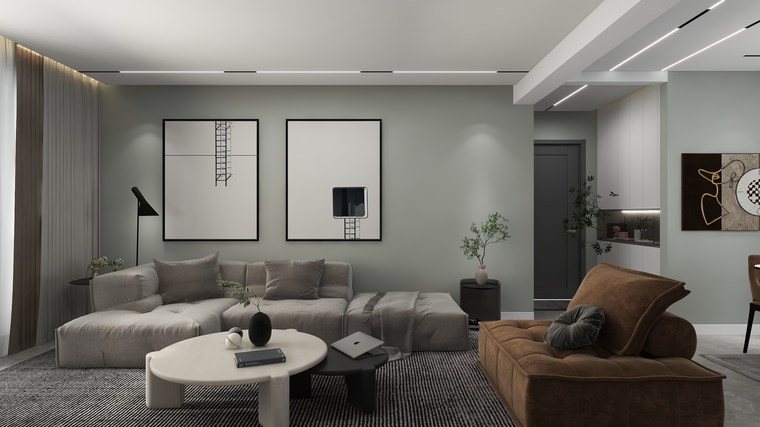 奋进的扬子装饰-一梯两户（西户）19#3D4F302-装修设计方案