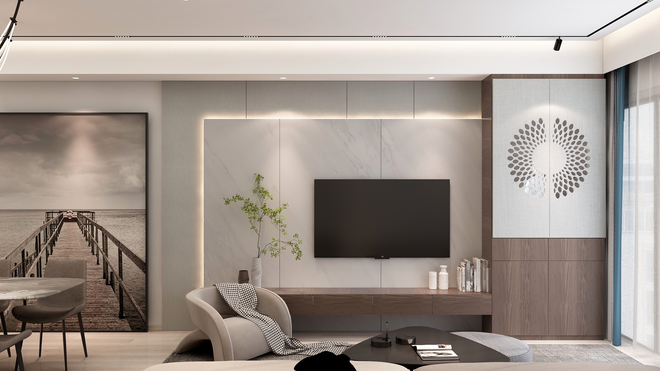 MOSENDESIGN-现代简约91㎡3室-装修设计方案