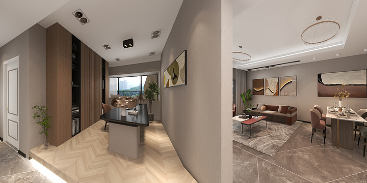 设计师bIjk-海德公园81㎡1室-装修设计方案