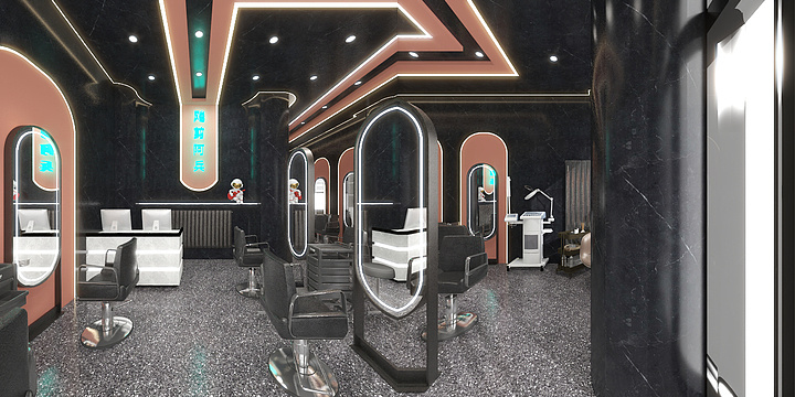 LCS13120306781-理发店-装修设计方案