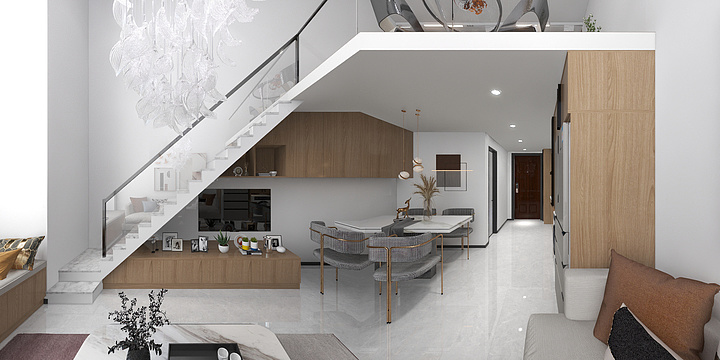 雨点斜飘-嘉美公馆未知户号-装修设计方案