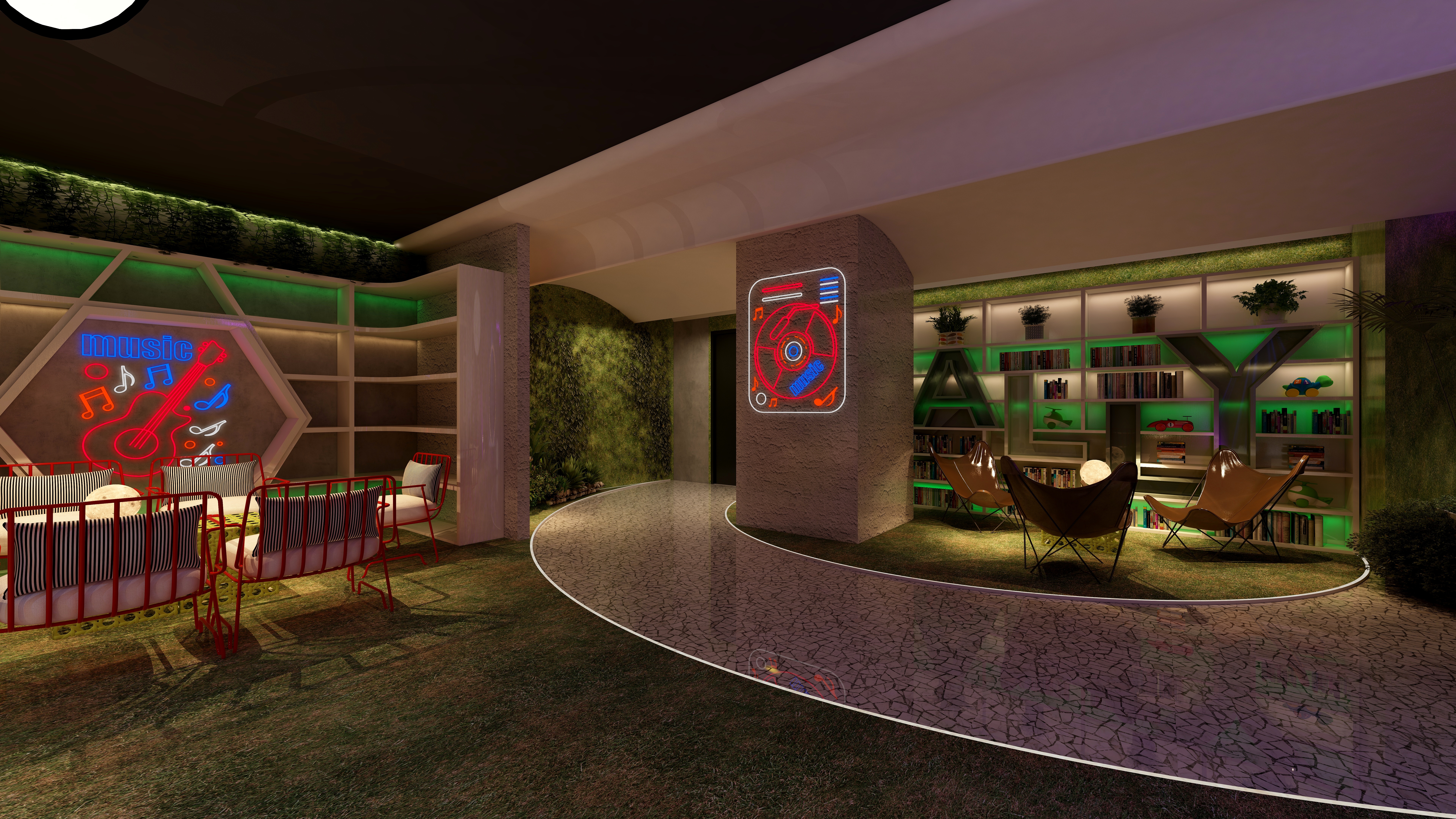 JAYTer.Design-万达瓦力清吧局部平面图装修效果图