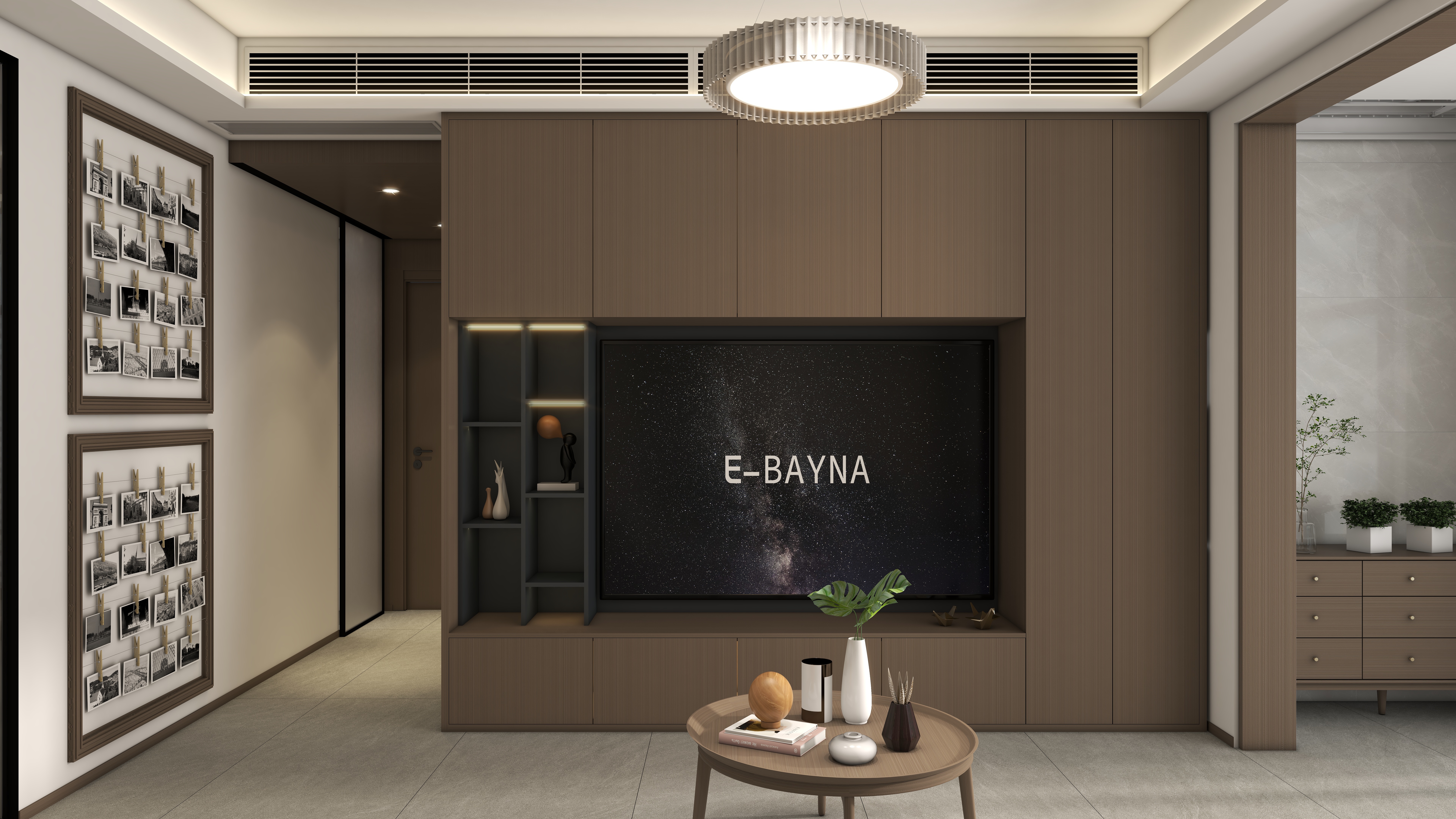 星空设计500一套-现代简约98㎡3室装修效果图