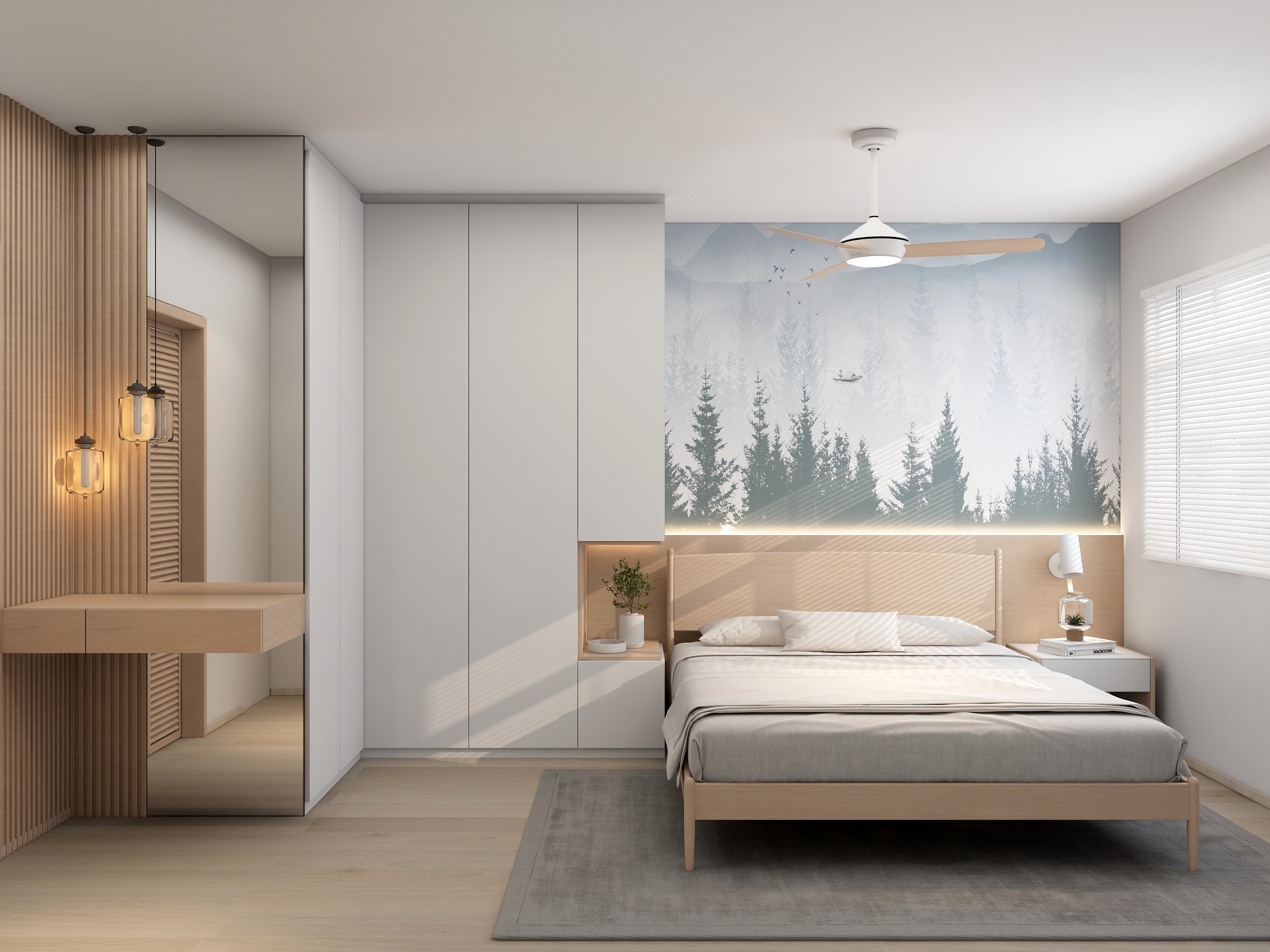 MOSENDESIGN-日式105㎡3室-装修设计方案