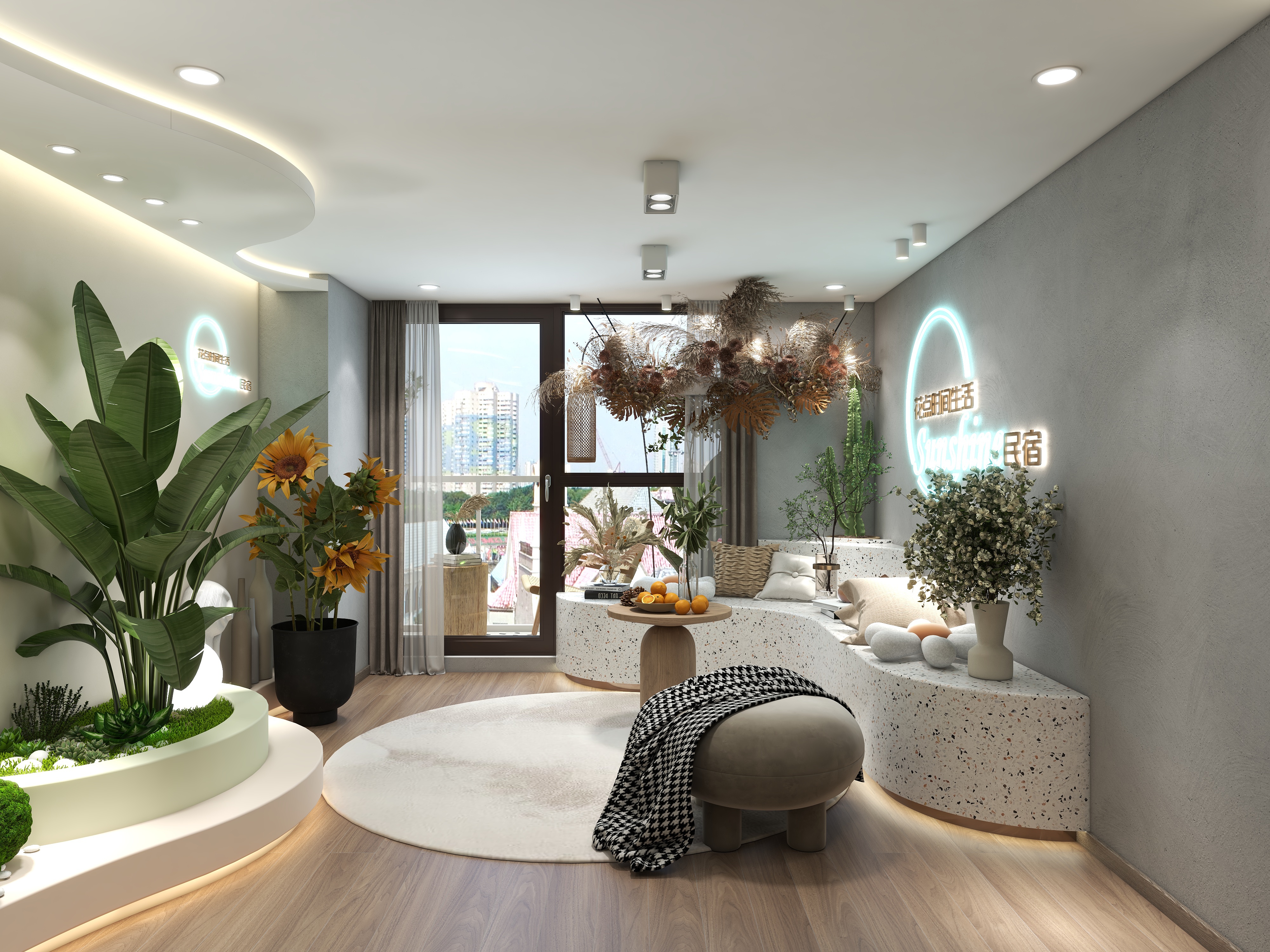 湛智华-工装民宿复式55平装修效果图