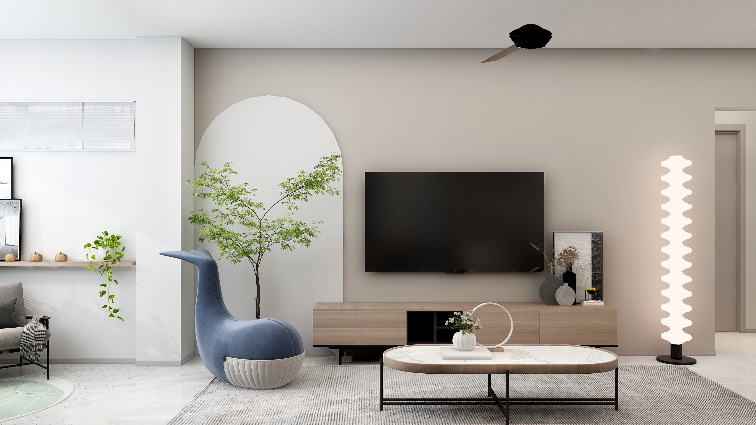 MOSENDESIGN-现代简约116㎡3室-装修设计方案