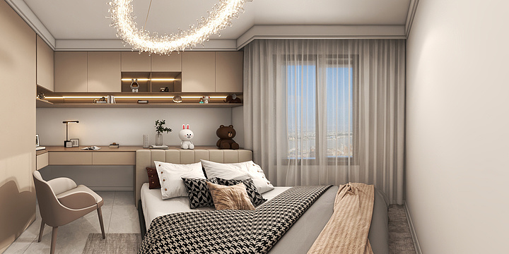 晚安...-飞鹤·东方御94m²效果图-装修设计方案