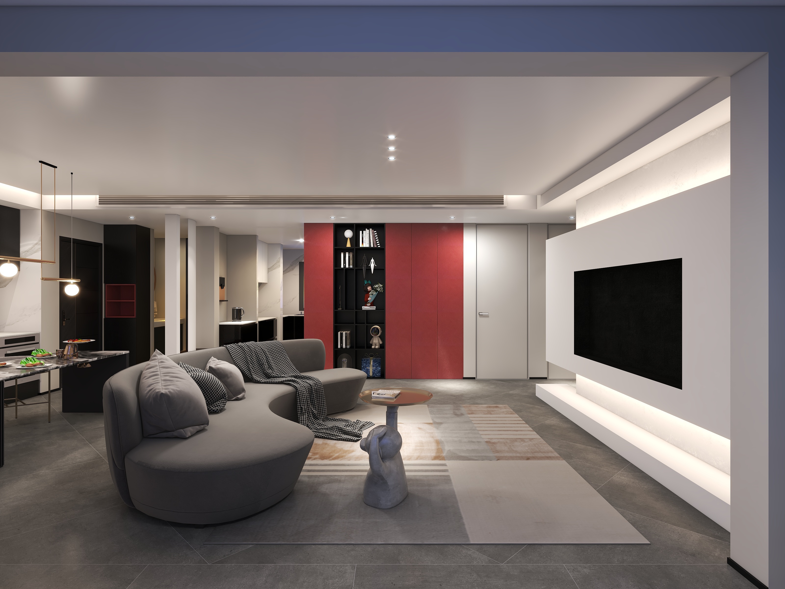 意舍空间设计工作室-网单湖北大平层极简-装修设计方案