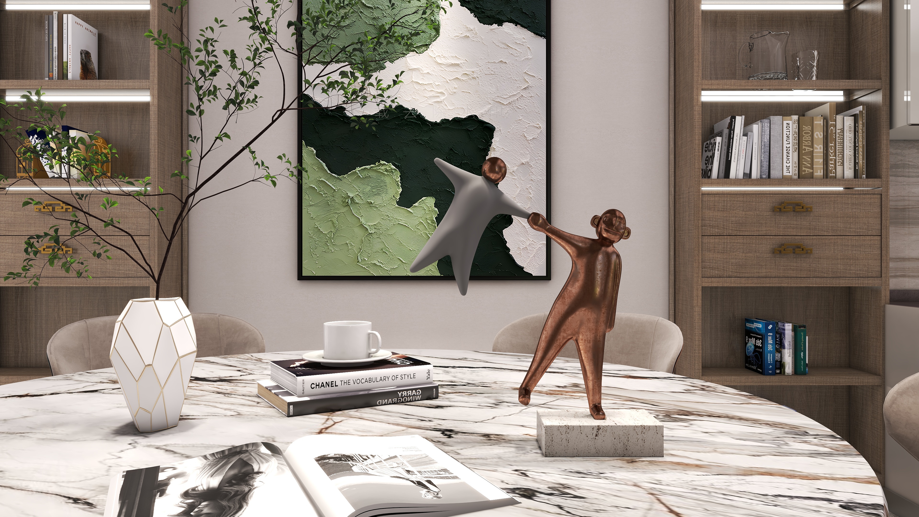 设计师-付哥-凯旋门一期245平方米装修效果图