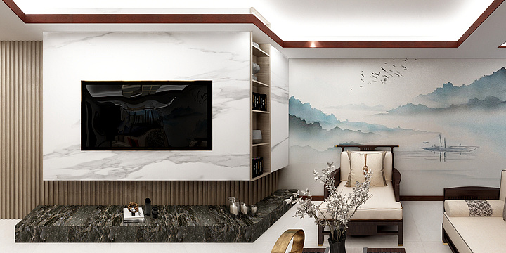 风水设计师王设计-豪华套     新中式-装修设计方案