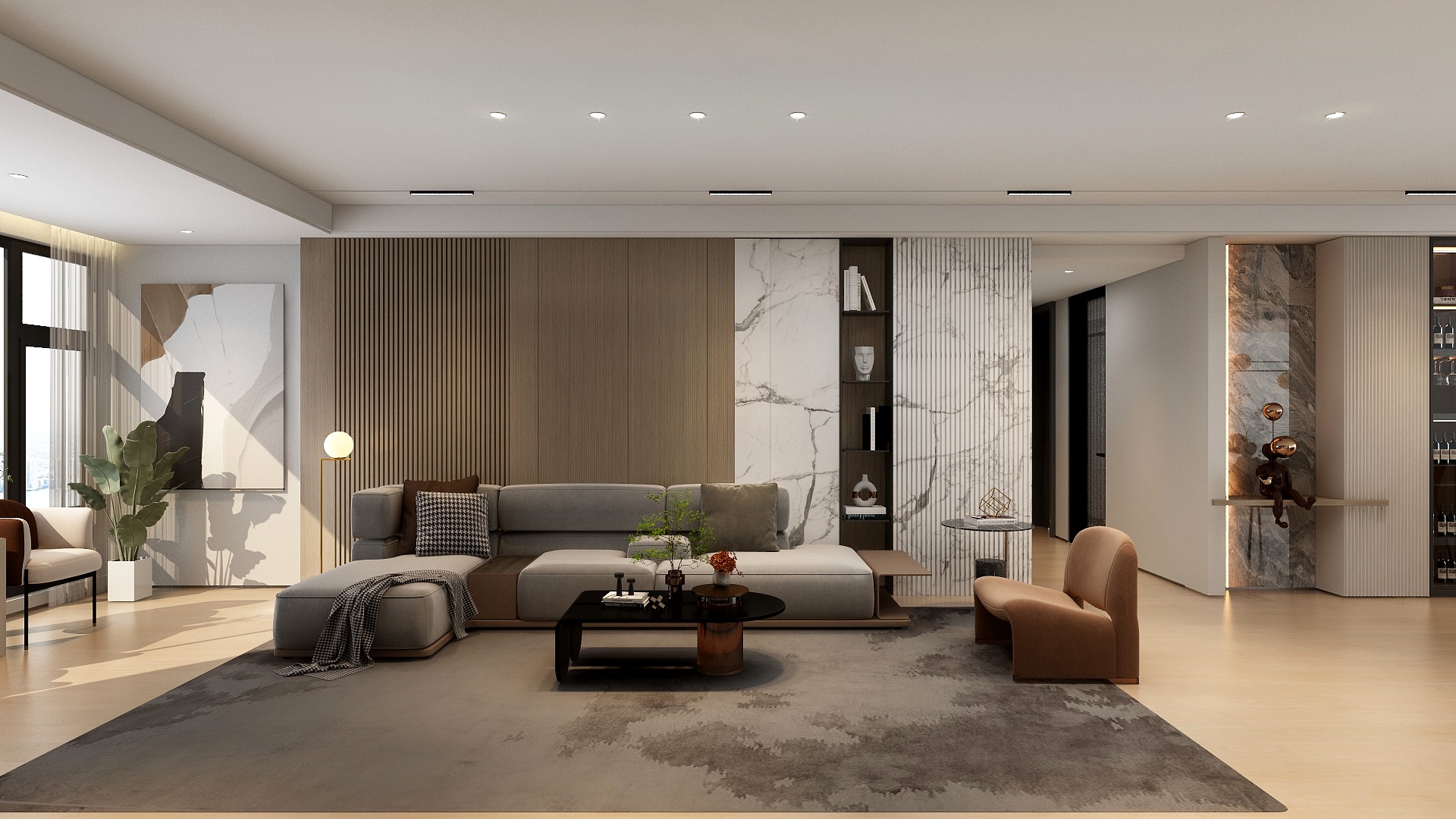 STARS星空设计-现代简约169m²3室装修效果图