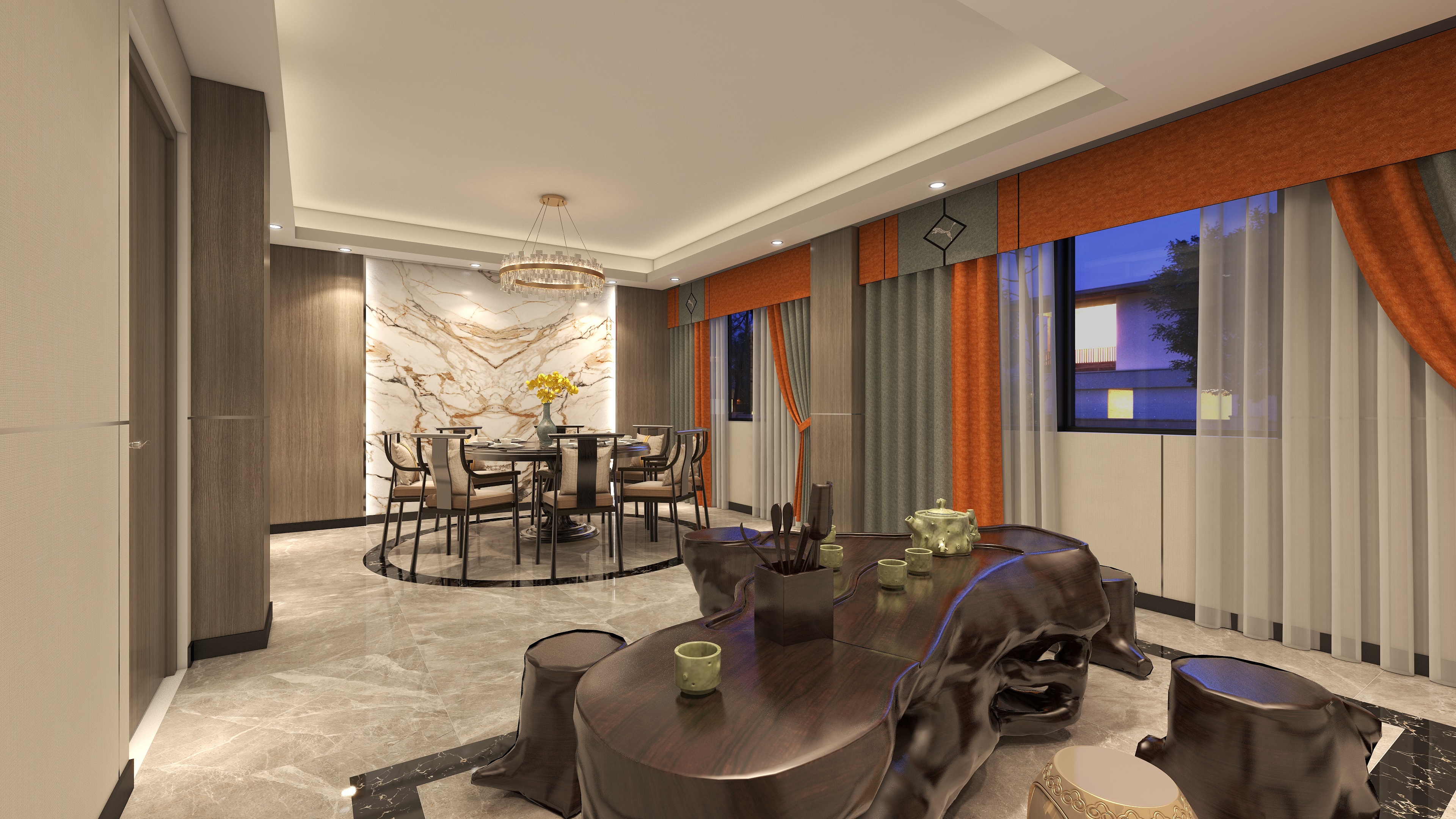 室内设计-郑淑武-新中式酒店包间-装修设计方案