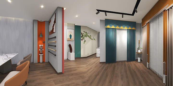 志邦家居-旺仔-窗帘展厅-装修设计方案