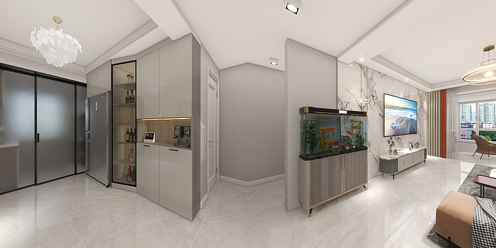 效果图美观-盛紫中央公园-装修设计方案