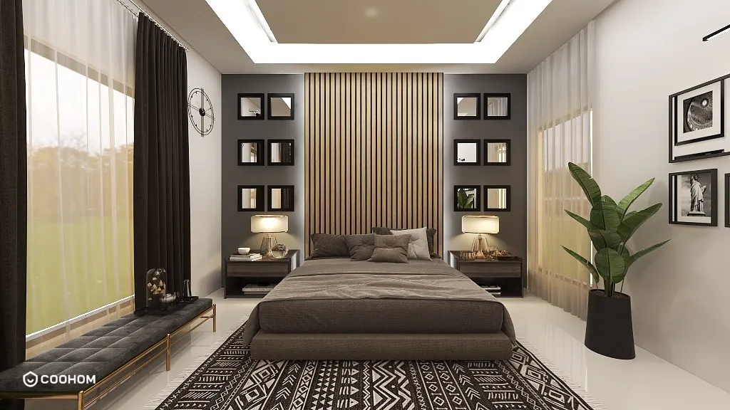 NoormArcInterioR的装修设计方案:Modern Grey Bedroom