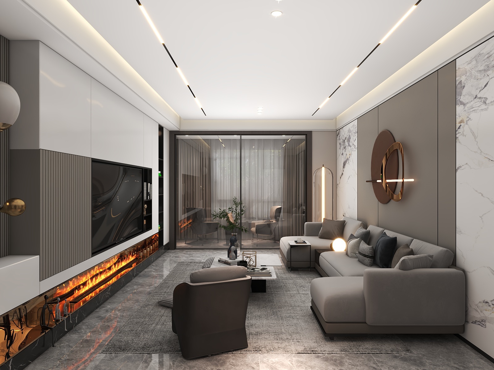 吴爽-79方现代风格两居室装修效果图