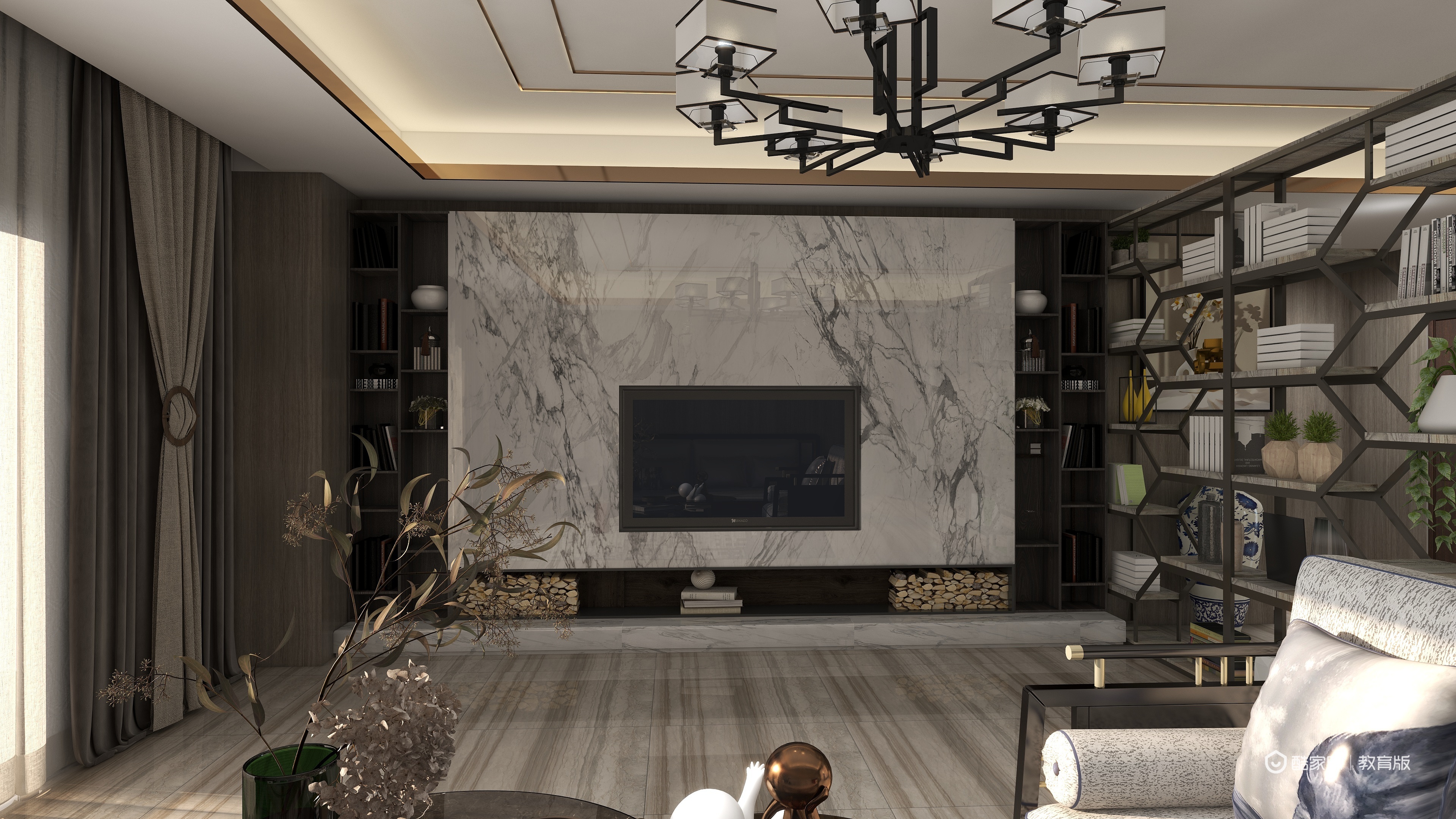 翻斗花园二号楼新中式132㎡2室-装修设计方案