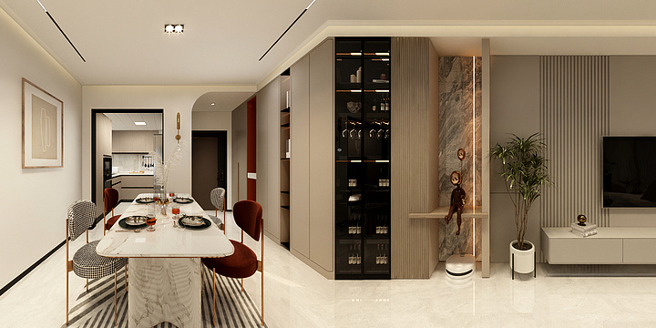 向向要早睡.-招商雍荣府128²四居现代轻奢-装修设计方案