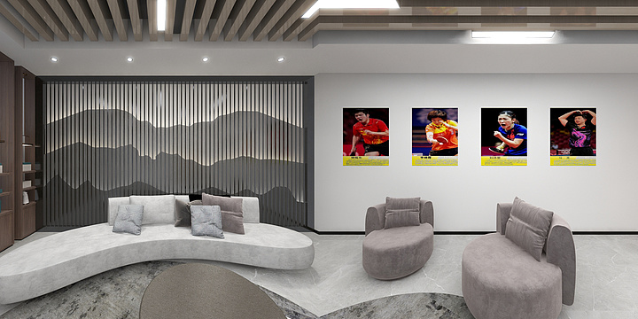 全案设计-李进-乒乓球室 效果图-副本-副本-装修设计方案