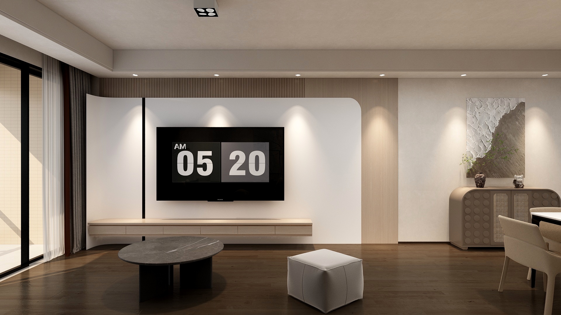 STARS星空设计-现代风格90m²2室装修效果图