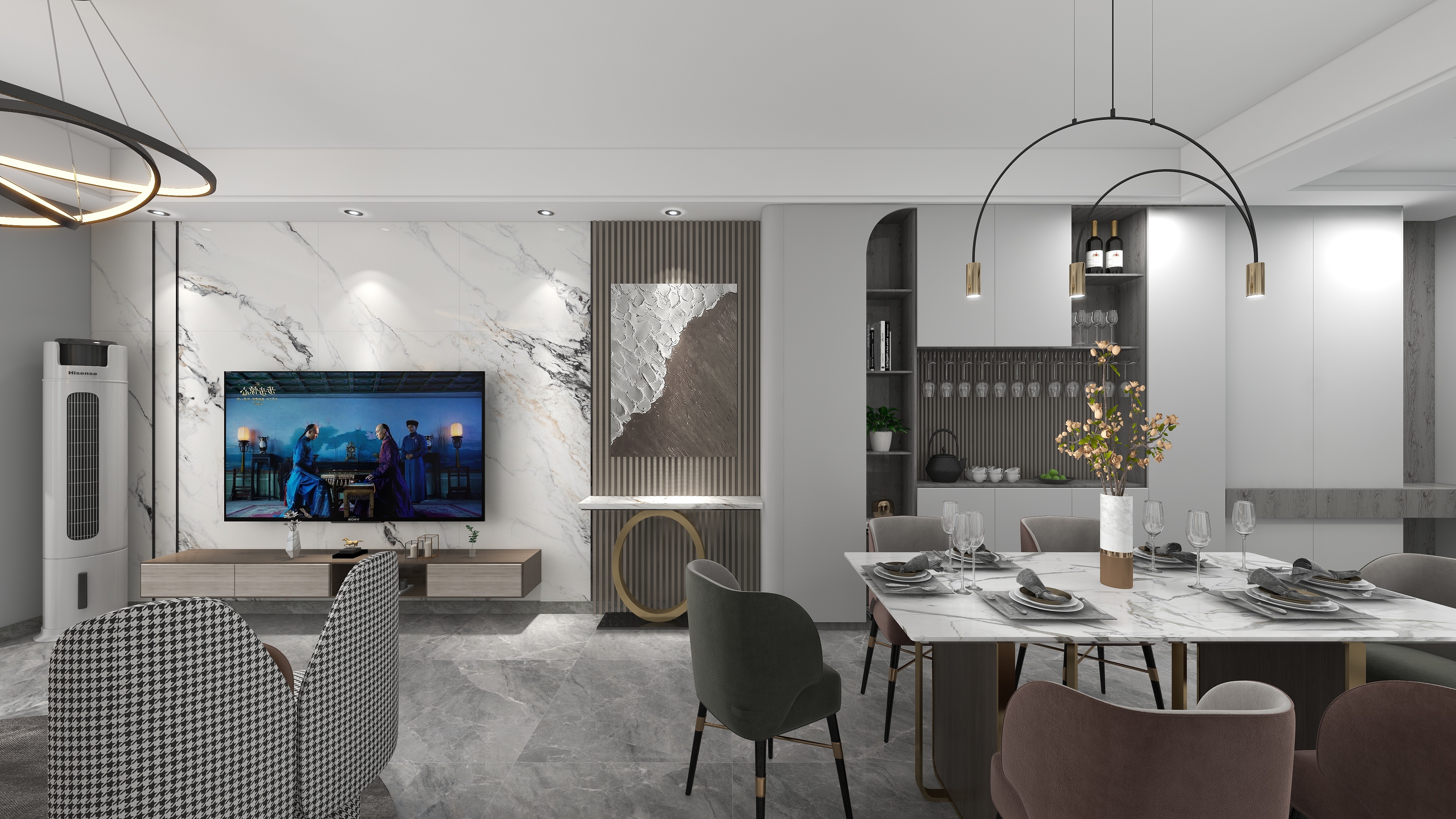 设计师玉京子-百盛麒麟府103平方米装修效果图