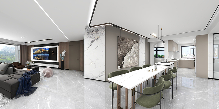 怀特维飞舞台搭建-中联润熙140样板间-装修设计方案