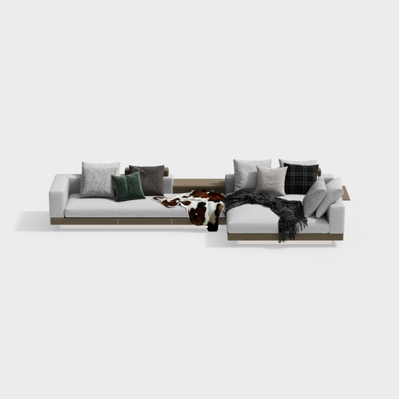 Italian minimalist light sofa