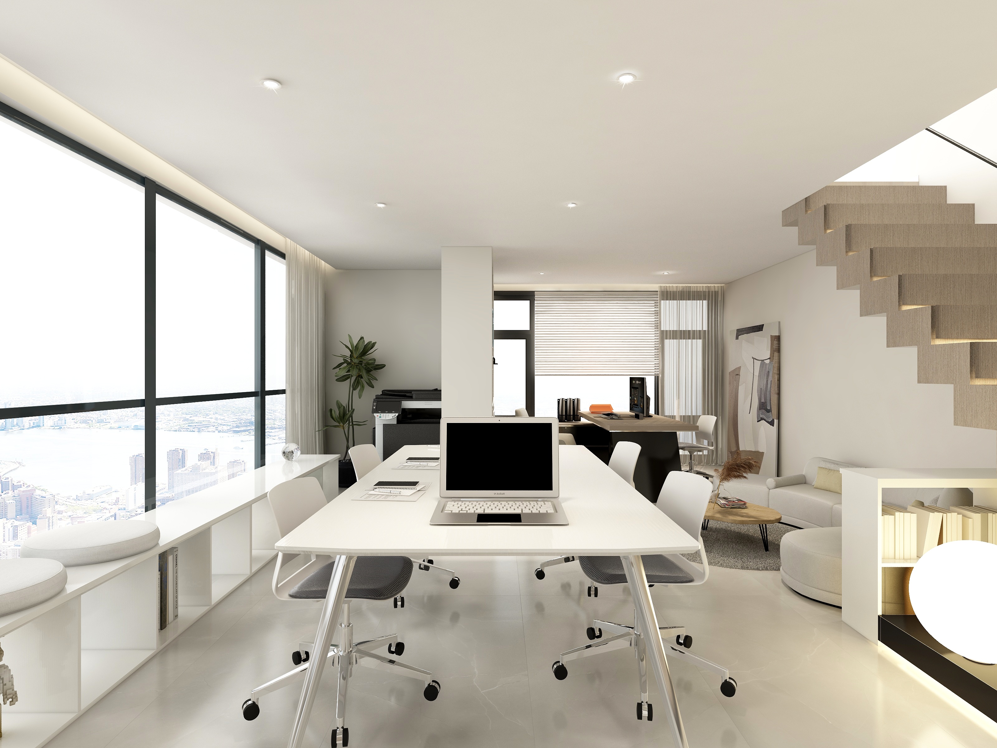 全案设计师李竹- 现代风办公loft -装修设计方案