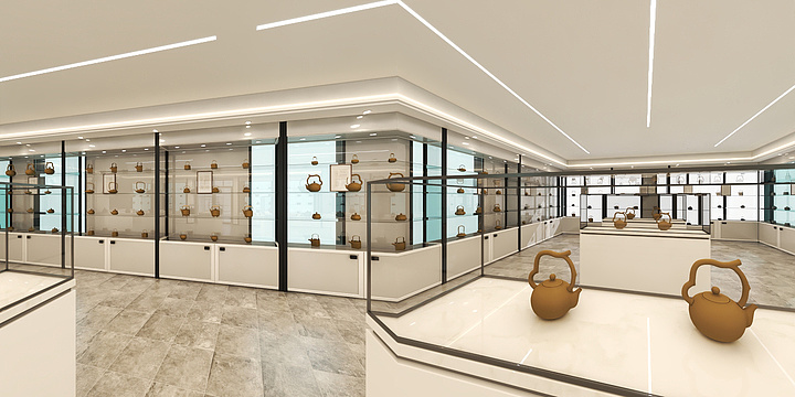 新一飞设计-紫砂展厅-装修设计方案