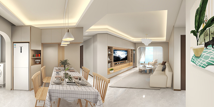 欧美斯高端定制居然之家4层-万科城子园4-1304改04-装修设计方案