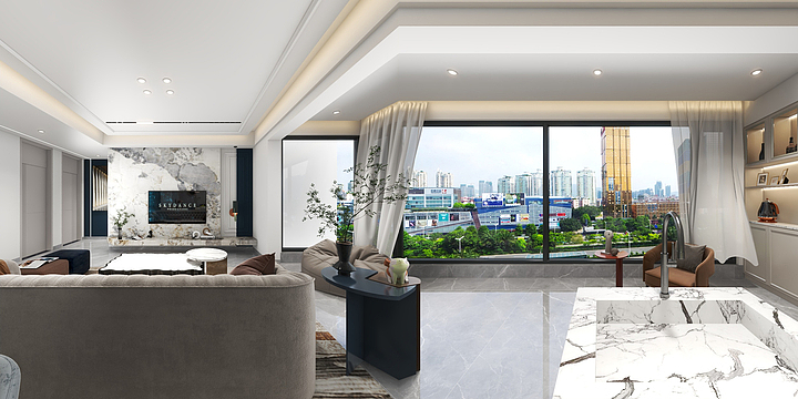 炟軍-金科旅投·阳明湖148㎡2室-装修设计方案