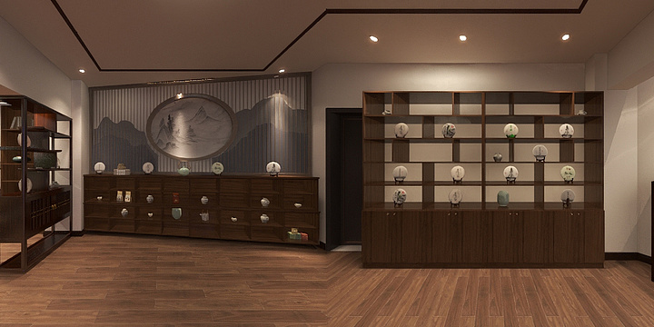 意念设计JG-黄总上善若水茶室设计方案-装修设计方案