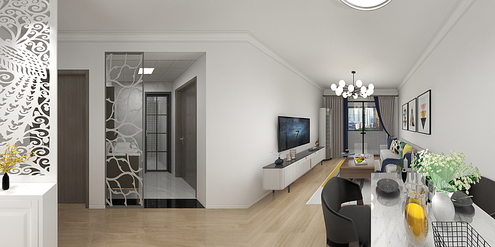 金安设计-海龙馨园10号401室2房-装修设计方案