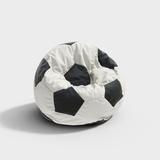 Black and White Lazy Sofa 3D Model
