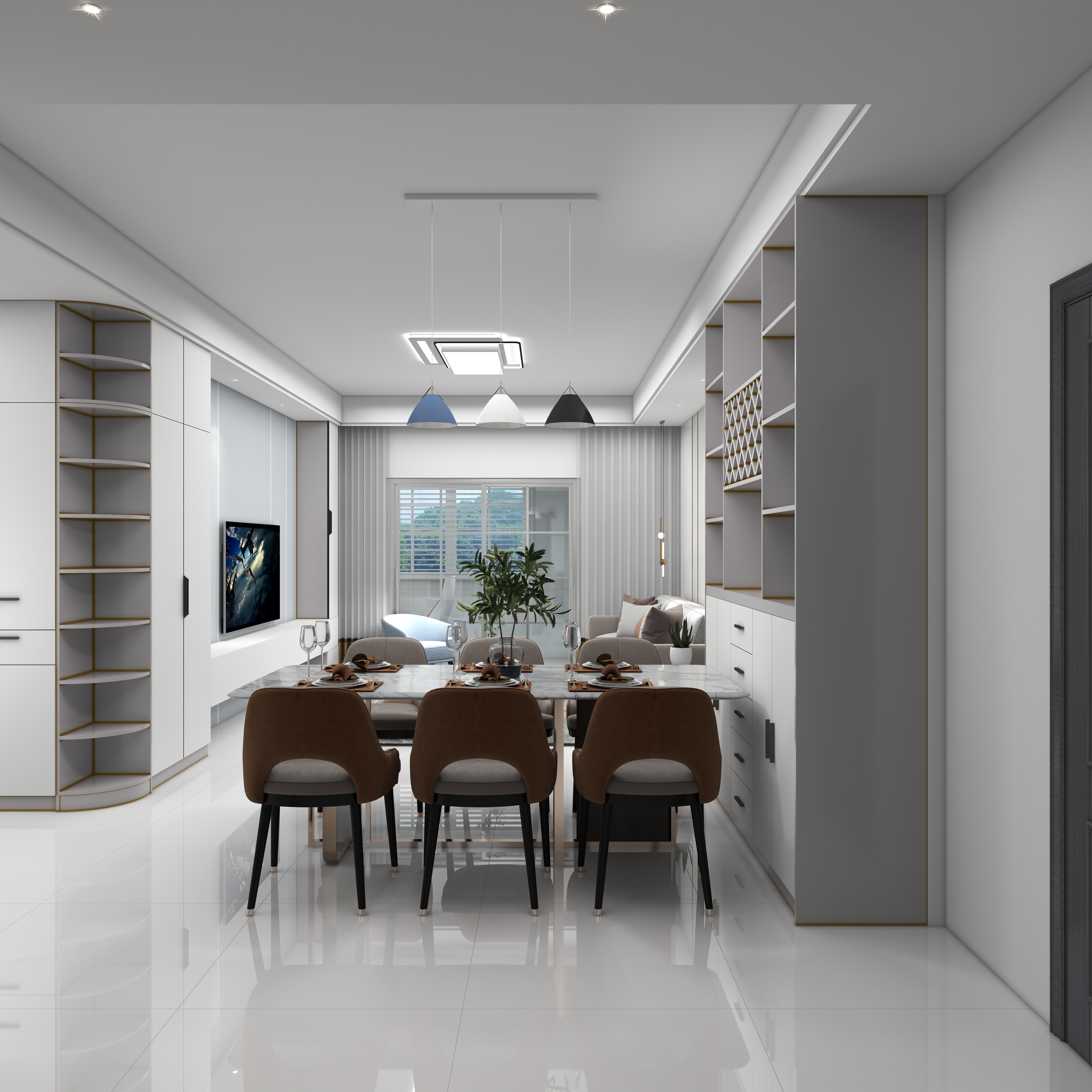 阳光紫罗兰-现代简约115㎡3室-装修设计方案