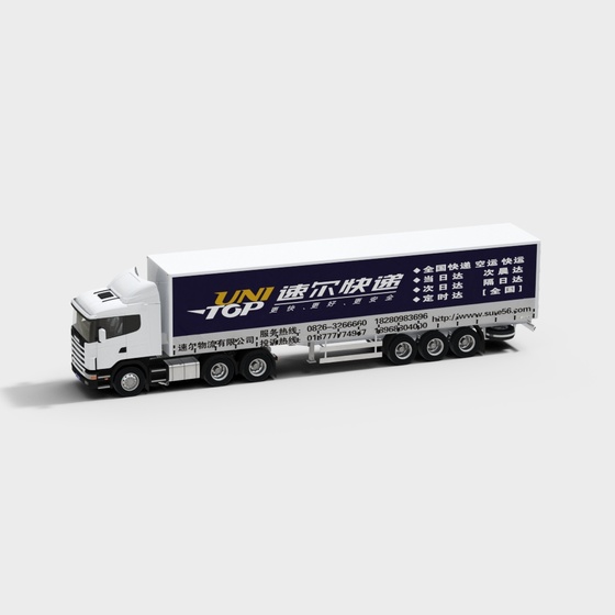 Truck 3D Model in Black
