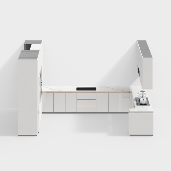 Modern minimalist cabinet island table